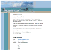 Tablet Screenshot of evansfishfarm.com